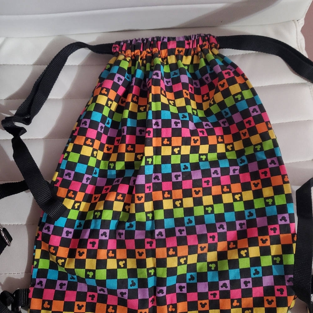 Colorful Mickey Mouse Drawstring Backpack - image 3